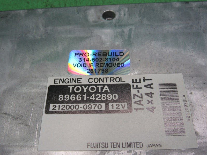 89661-42890 TOYOTA RAV4 AT ECU ECM PCM ENGINE COMPUTER CONTROL UNIT RE