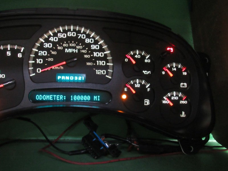 03-05 SILVERADO SIERRA TAHOE INSTRUMENT GAUGE CLUSTER MILEAGE PROG REB