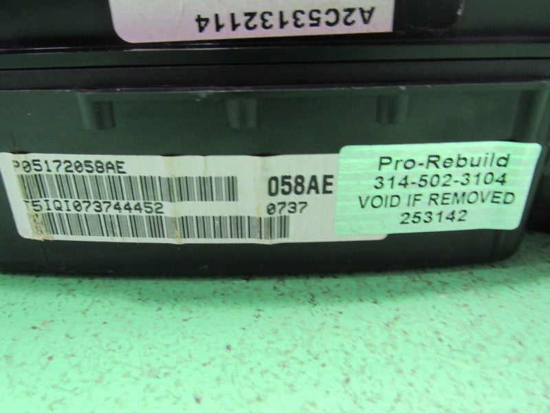 07 CHRYSLER 300C 160MPH INSTRUMENT GAUGE CLUSTER SPEEDO TACH MILEAGE P