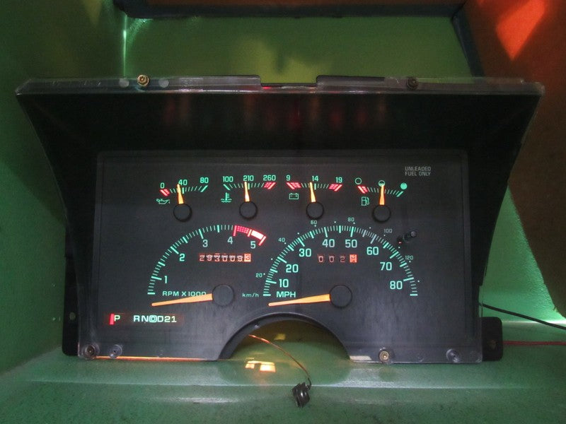 94 C/K TRUCK SUBURBAN INSTRUMENT GAUGE CLUSTER SPEEDO TACH 293k REBUIL