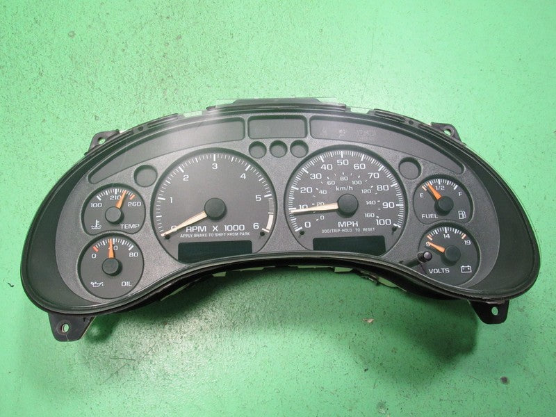 01-04 BLAZER S-10 SONOMA INSTRUMENT GAUGE CLUSTER SPEEDO TACH MILEAGE 