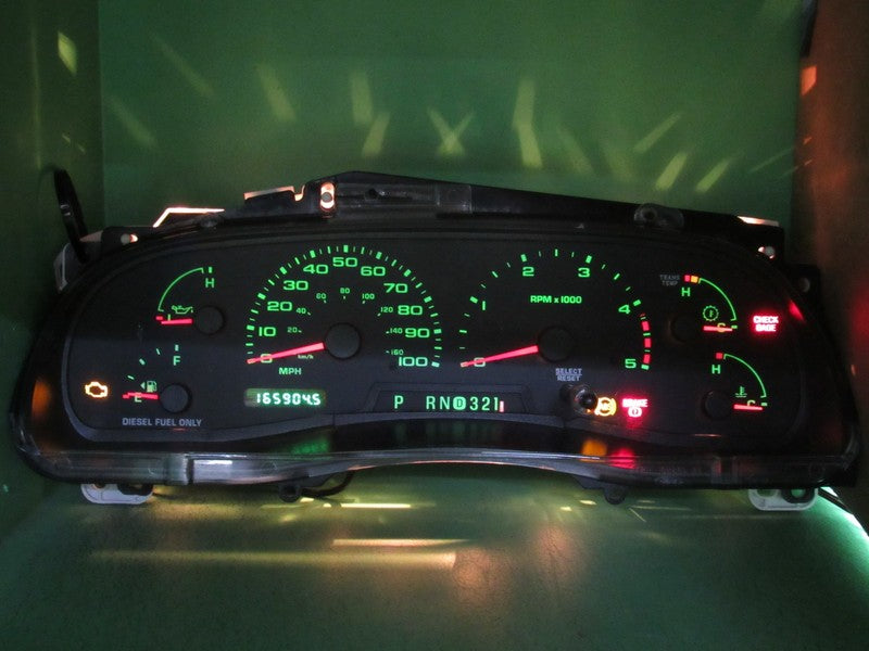 02-03 F250 F350 DIESEL INSTRUMENT GAUGE CLUSTER GAUGES SPEEDO TACH 165