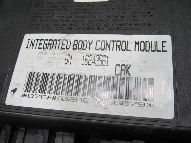 CAMARO FIREBIRD F-BODY BCM INTERGRATED BODY CONTROL CAK MODULE 1624396