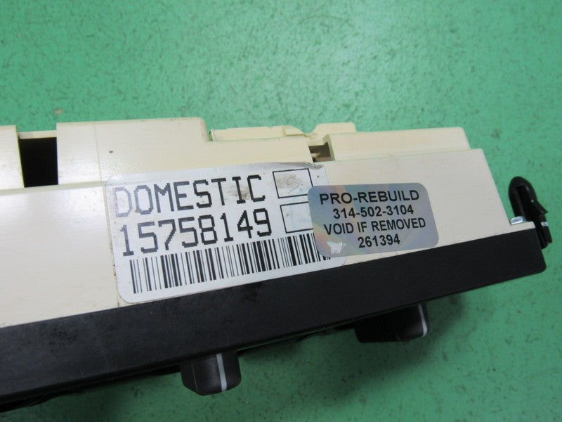 15758149 00-02 TAHOE SILVERADO YUKON A/C AUTO CLIMATE TEMP CONTROL REB