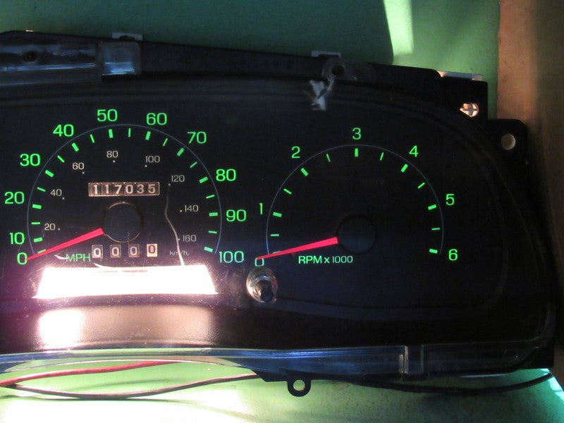 99-01 F250 F350 GAS INSTRUMENT GAUGE CLUSTER GAUGES SPEEDO TACH 117K T