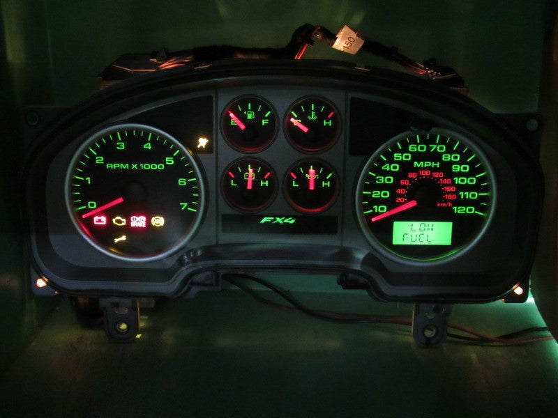 07-08 F150 FX4 SPORT INSTRUMENT GAUGE CLUSTER GAUGES SPEEDO TACH MILEA
