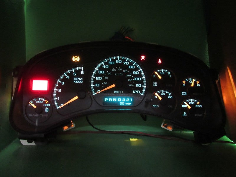 01-02 YUKON SIERRA DENALI INSTRUMENT GAUGE CLUSTER SPEEDO TACH MILEAGE