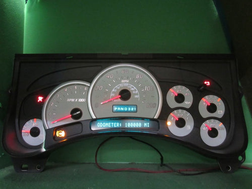 04 HUMMER H2 INSTRUMENT GAUGE CLUSTER SPEEDOMETER TACH MILEAGE PROG 06