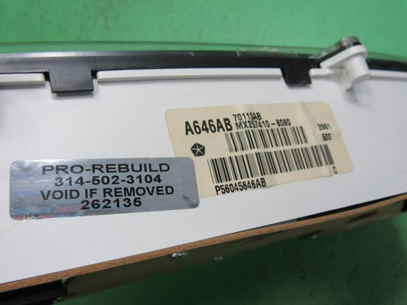 01-04 DODGE DAKOTA MPH INSTRUMENT GAUGE CLUSTER SPEEDO TACH MILEAGE PR