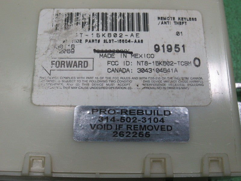 01-03 FORD F150 ANTI THEFT KEYLESS ENTRY LOCKING MODULE 1L3T-15K602-AE