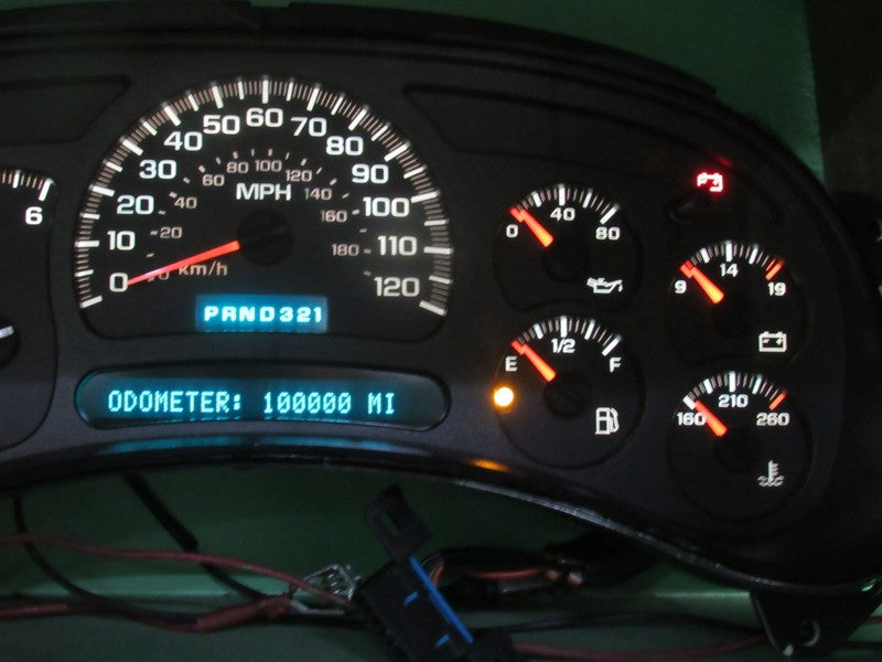 03-04 SILVERADO SIERRA TAHOE INSTRUMENT GAUGE CLUSTER MILEAGE PROG REB