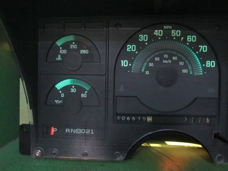 88-90 CHEVY C/K 1500 SILVERADO GMC INSTRUMENT GAUGE CLUSTER SPEEDO REB