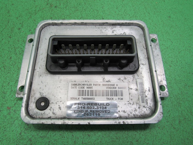 56051036AE 02-05 DODGE RAM FCM BCM FRONT BODY CONTROL MODULE REBUILT 2