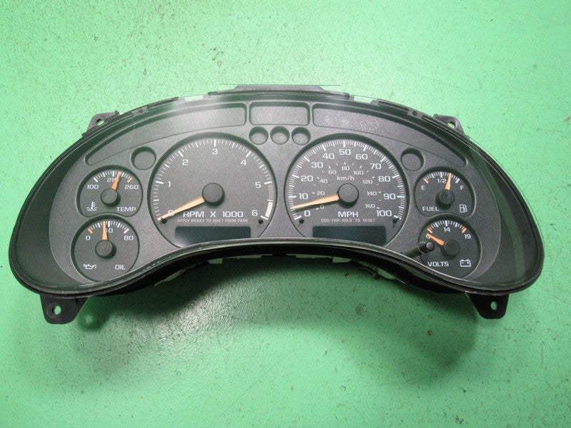 01-04 BLAZER S-10 SONOMA INSTRUMENT GAUGE CLUSTER SPEEDO TACH MILEAGE 