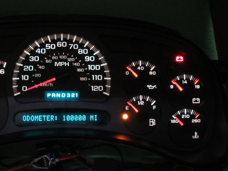 03-04 SILVERADO SIERRA YUKON INSTRUMENT GAUGE CLUSTER MILEAGE PROG REB