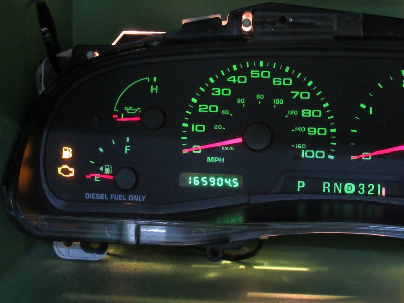 02-03 F250 F350 DIESEL INSTRUMENT GAUGE CLUSTER GAUGES SPEEDO TACH 165