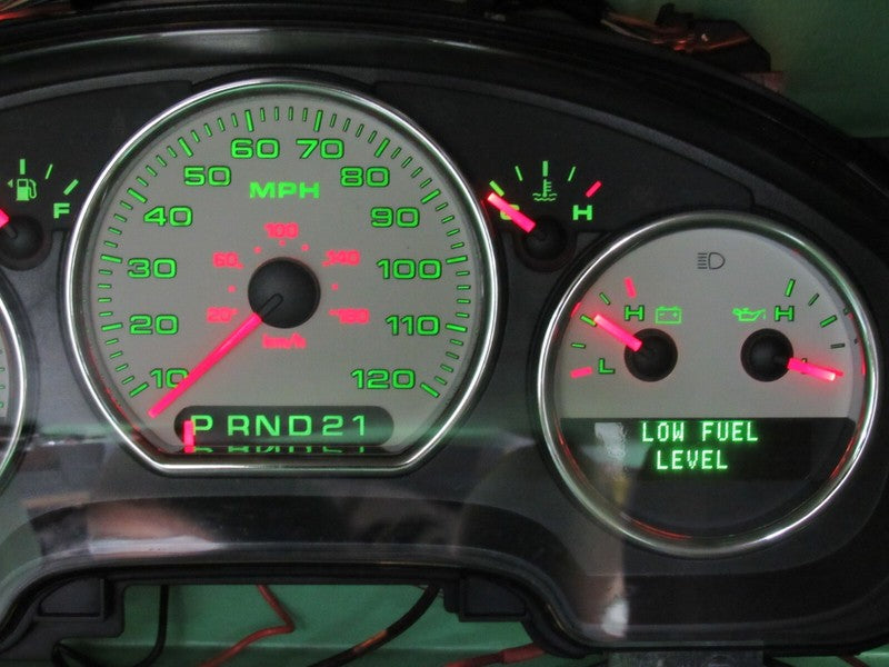 04-05 F150 LARIAT INSTRUMENT GAUGE CLUSTER GAUGES SPEEDO TACH 152K TES