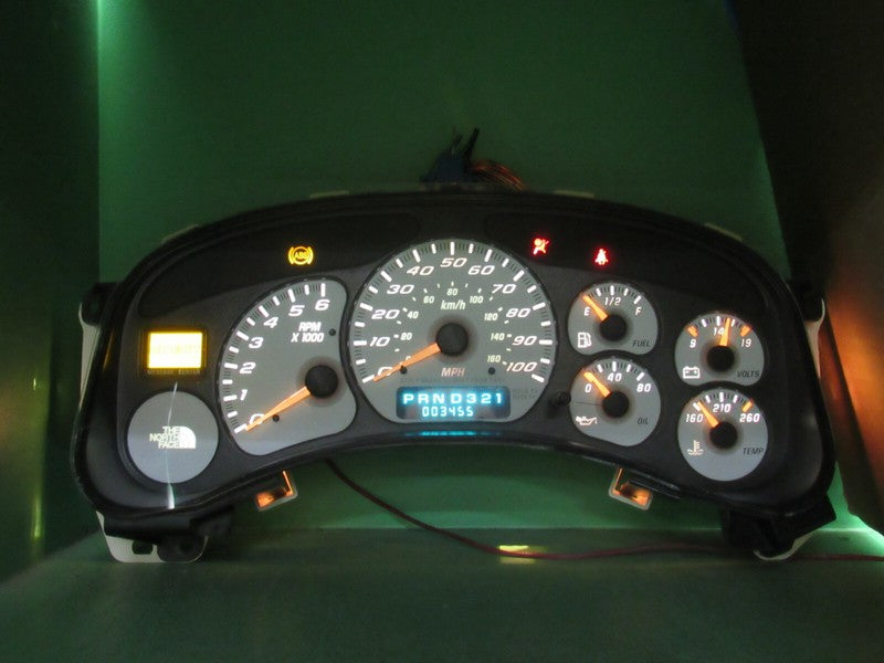 02 AVALANCHE NORTH FACE EDITION INSTRUMENT GAUGE CLUSTER MILEAGE PROG 