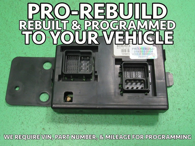09 HUMMER H3 BCM BODY CONTROL MODULE VIN AND MILEAGE PROGRAMMED 0907