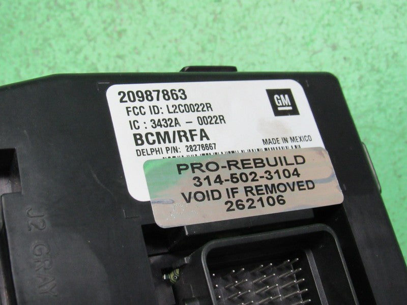 12 CHEVROLET COLORADO BCM BODY CONTROL MODULE VIN AND MILEAGE PROGRAMM