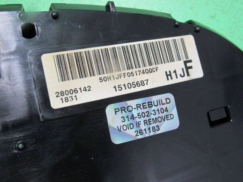 06-07 SILVERADO SIERRA TAHOE INSTRUMENT GAUGE CLUSTER MILEAGE PROG REB