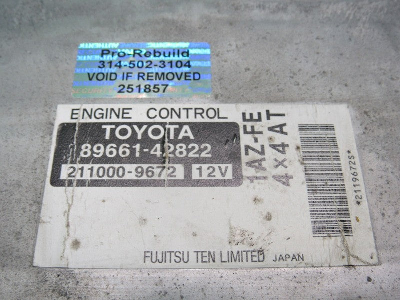 89661-42822 01-03 TOYOTA RAV4 A/T ECU ECM PCM ENGINE COMPUTER CONTROL 