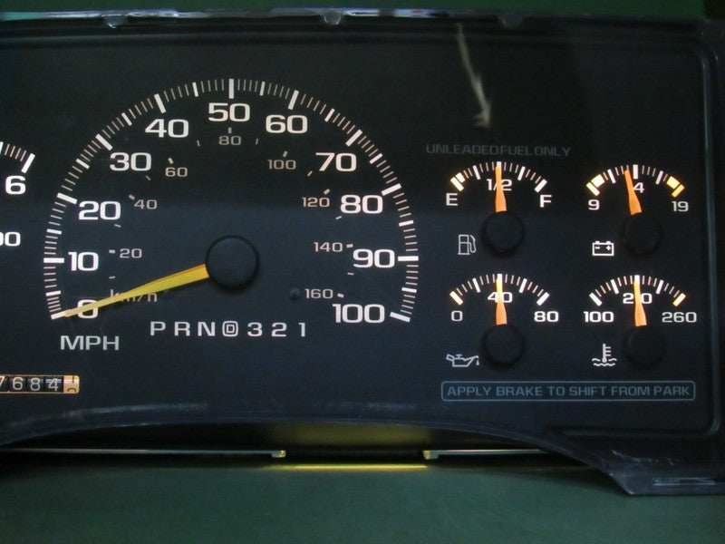 97-98 C/K TRUCK SUBURBAN INSTRUMENT GAUGE CLUSTER SPEEDO TACH 317K REB