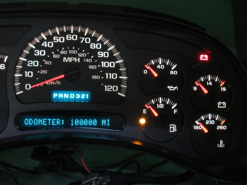 03-05 SILVERADO SIERRA TAHOE INSTRUMENT GAUGE CLUSTER MILEAGE PROG REB
