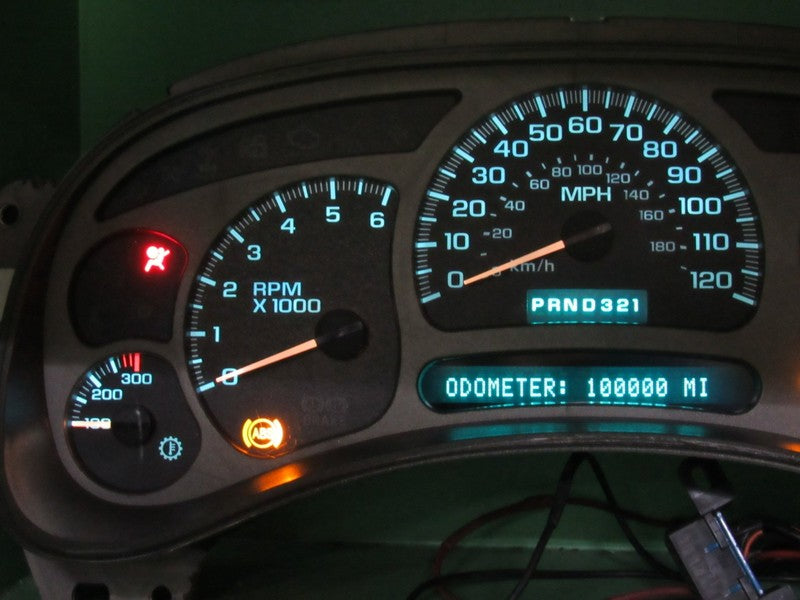 03-04 GMC YUKON DENALI INSTRUMENT GAUGE CLUSTER SPEEDO MILEAGE PROG RE