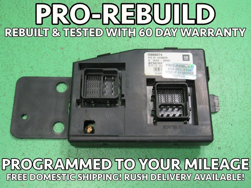 09 HUMMER H3 BCM BODY CONTROL MODULE VIN AND MILEAGE PROGRAMMED 0909