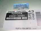 89661-42431 98 TOYOTA RAV4 AT ECU ECM PCM ENGINE COMPUTER CONTROL REBU