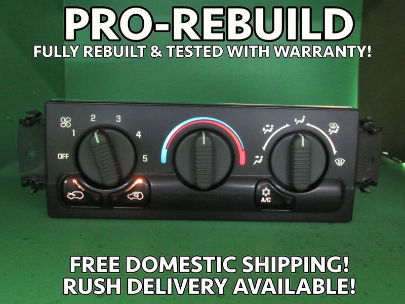 15054697 99-02 SIERRA SILVERADO TAHOE AC MANUAL CLIMATE TEMP CONTROL R