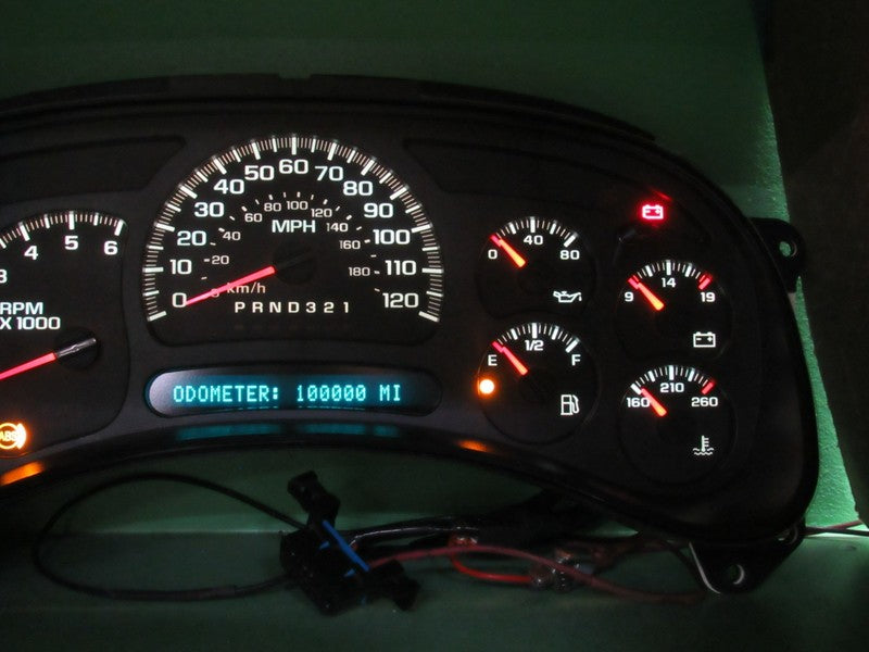 06-07 SILVERADO SIERRA TAHOE INSTRUMENT GAUGE CLUSTER MILEAGE PROG REB