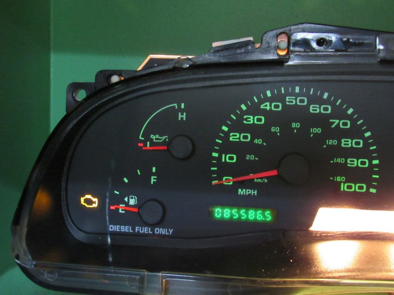04 F250 F350 DIESEL INSTRUMENT GAUGE CLUSTER GAUGES SPEEDO TACH 85K TE