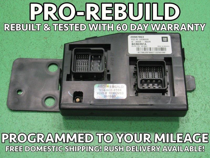 12 CHEVROLET COLORADO BCM BODY CONTROL MODULE VIN AND MILEAGE PROGRAMM