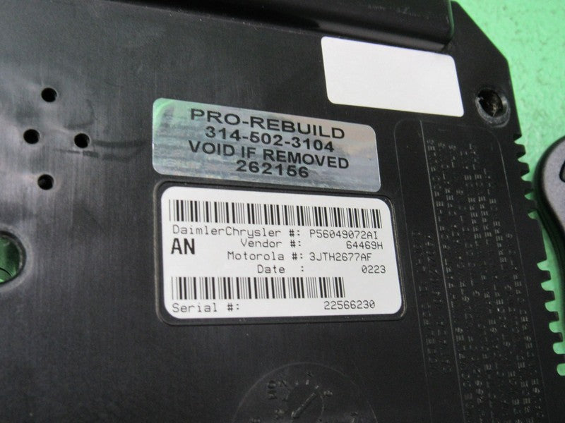 56049072AI 02-04 DODGE DAKOTA BCM CTM CENTRAL TIMING BODY MODULE PROGR