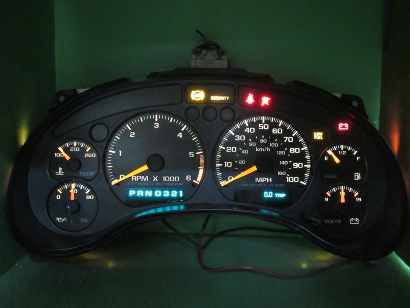 01-04 BLAZER S-10 SONOMA INSTRUMENT GAUGE CLUSTER SPEEDO TACH MILEAGE 