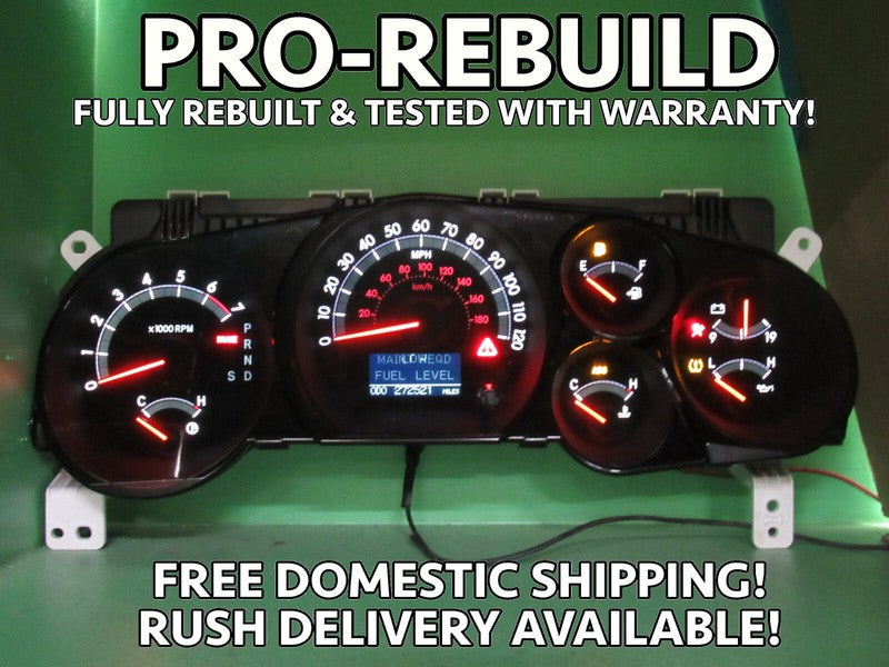08-09 TUNDRA 5.7L OPTITRON INSTRUMENT GAUGE CLUSTER SPEEDO TACH 272K T