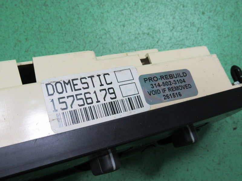 15756179 99-02 S10 BLAZER ENVOY A/C AUTO CLIMATE TEMPERATURE CONTROL R