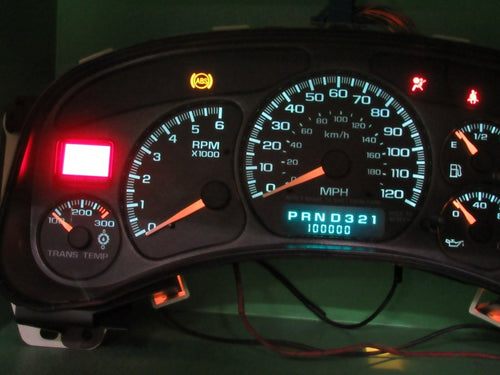 01-02 YUKON SIERRA DENALI INSTRUMENT GAUGE CLUSTER SPEEDO TACH MILEAGE