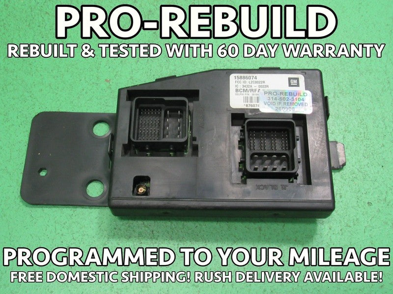 09 HUMMER H3 BCM BODY CONTROL MODULE VIN AND MILEAGE PROGRAMMED 0908