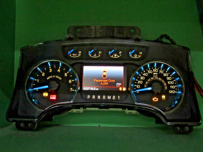 14 F150 FX4 FX2 XLT INSTRUMENT GAUGE CLUSTER GAUGES SPEEDO TACH MILEAG