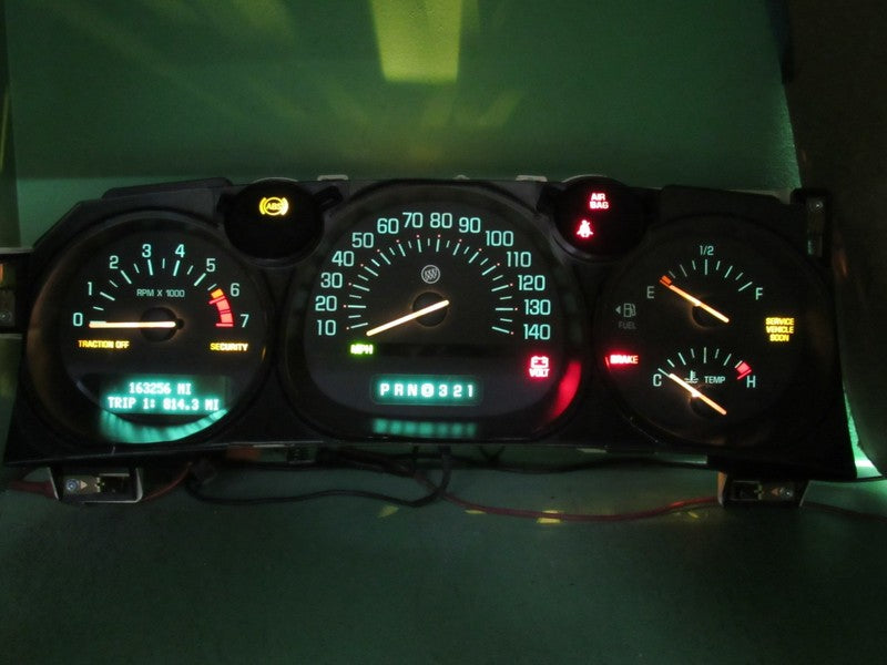 02-05 BUICK LESABRE INSTRUMENT GAUGE CLUSTER GAUGES SPEEDO TACH MILEAG