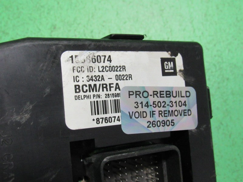10 CANYON BCM BODY CONTROL MODULE VIN AND MILEAGE PROGRAMMED 0905