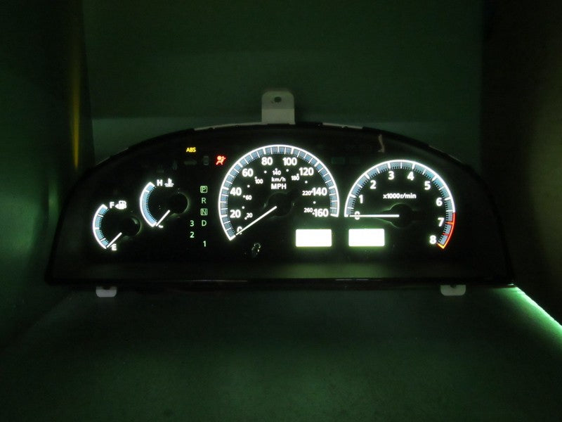 02-04 I35 BASE INSTRUMENT GAUGE CLUSTER GAUGES SPEEDO TACH 155k TESTED