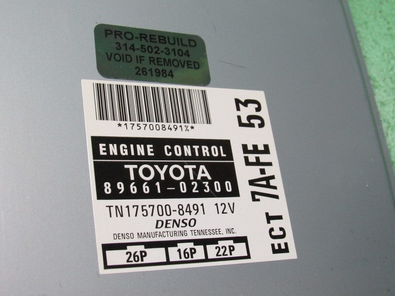 89661-02300 96-97 COROLLA 7AFE ECU ECM PCM ENGINE COMPUTER CONTROL REB