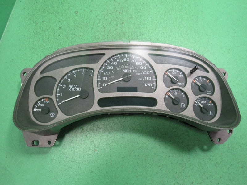 03-04 GMC YUKON DENALI INSTRUMENT GAUGE CLUSTER SPEEDO MILEAGE PROG RE