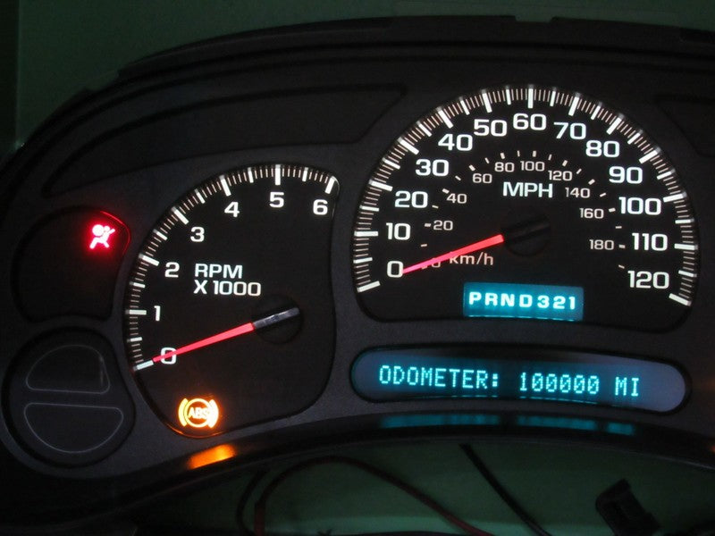 03-05 SILVERADO SIERRA TAHOE INSTRUMENT GAUGE CLUSTER MILEAGE PROG REB