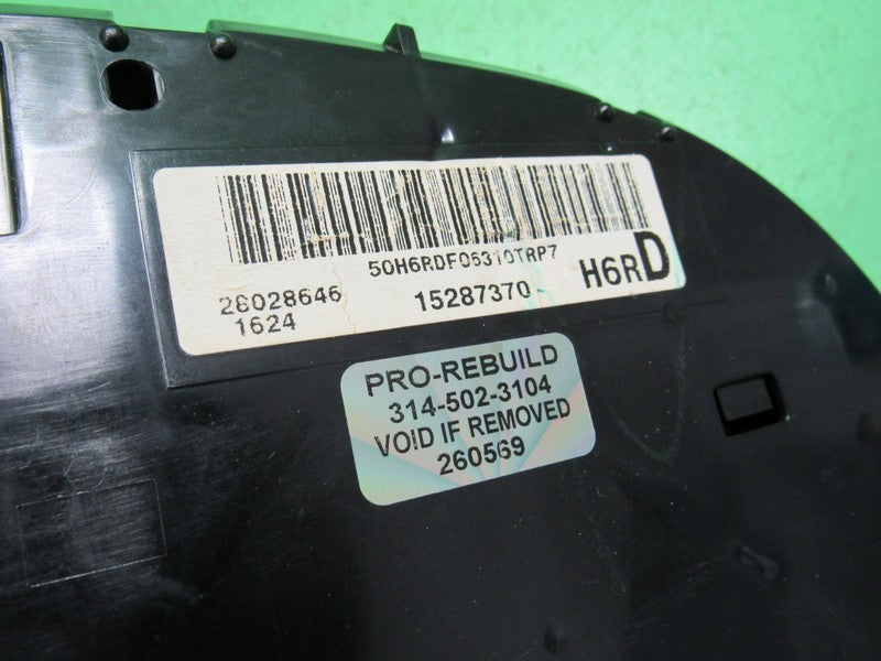 06-07 SILVERADO SIERRA TAHOE INSTRUMENT GAUGE CLUSTER MILEAGE PROG REB