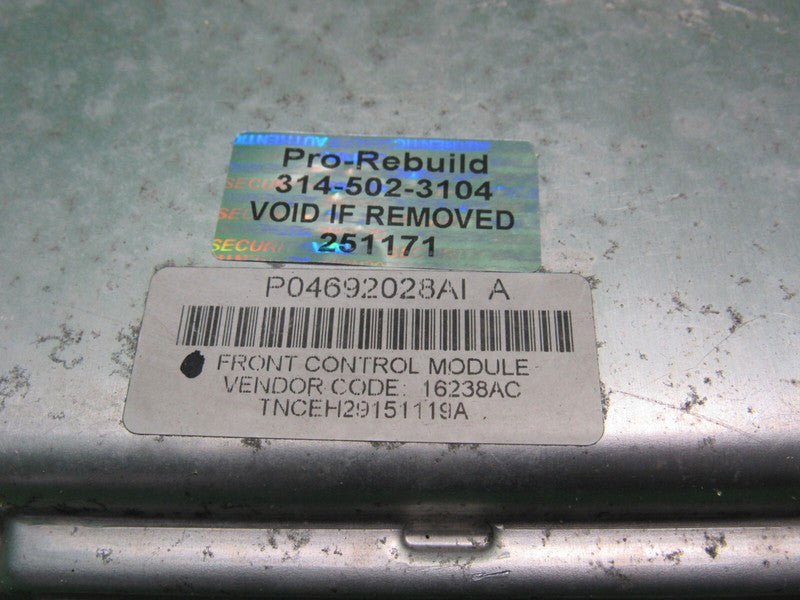 04692028AI 06 CHARGER 300 FRONT BCM BODY CONTROL MODULE MULTIFUNCTION 